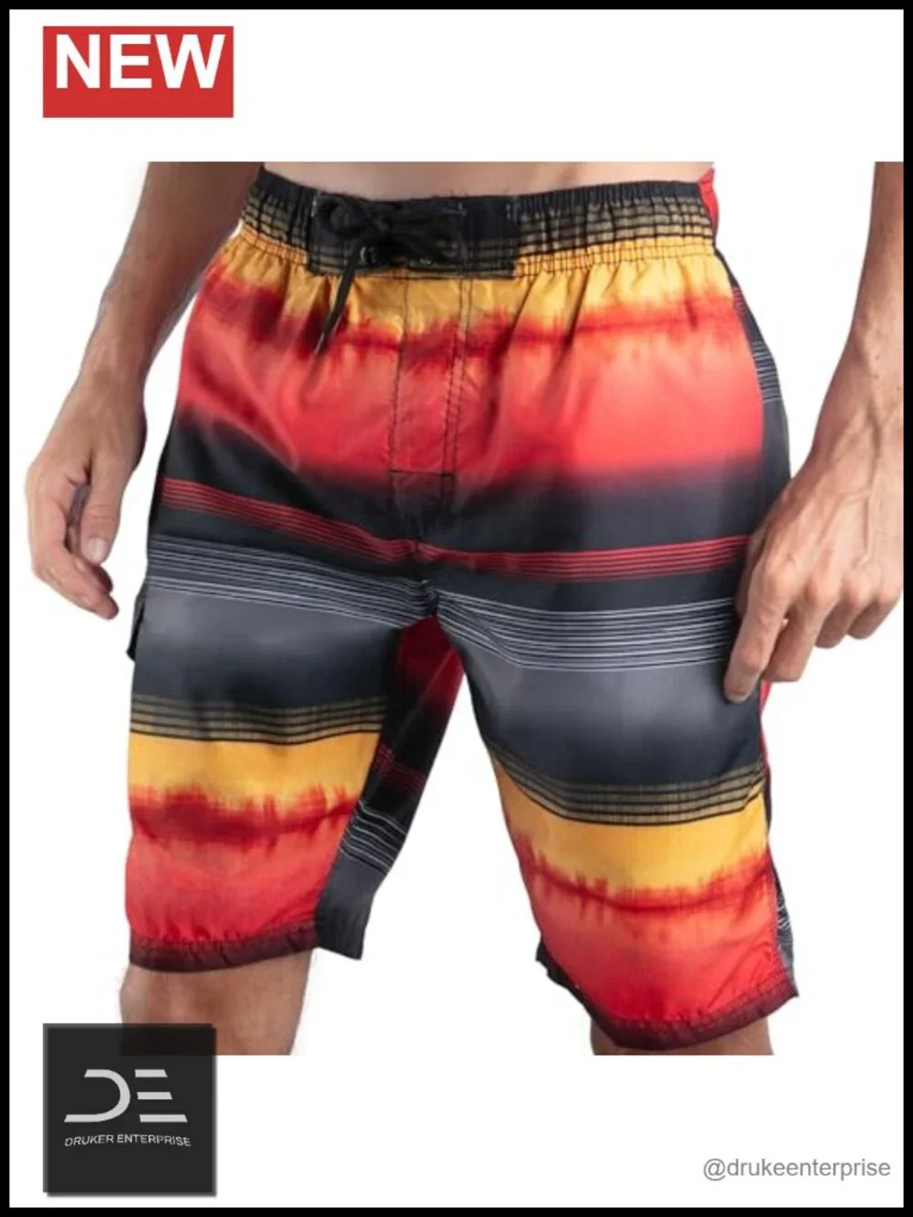 UPF 50+ Quick Dry Microfiber Swim Trunks with Mesh Lining